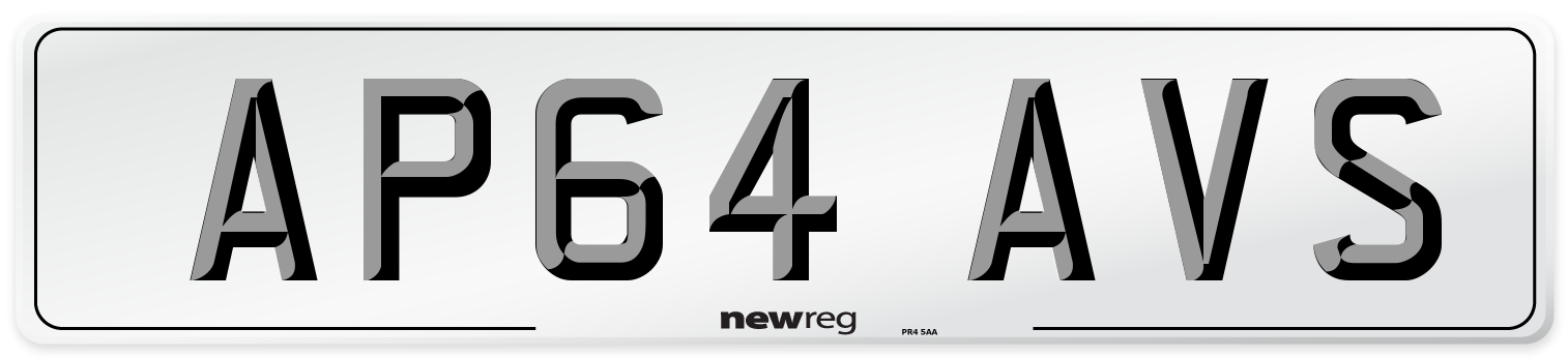 AP64 AVS Number Plate from New Reg